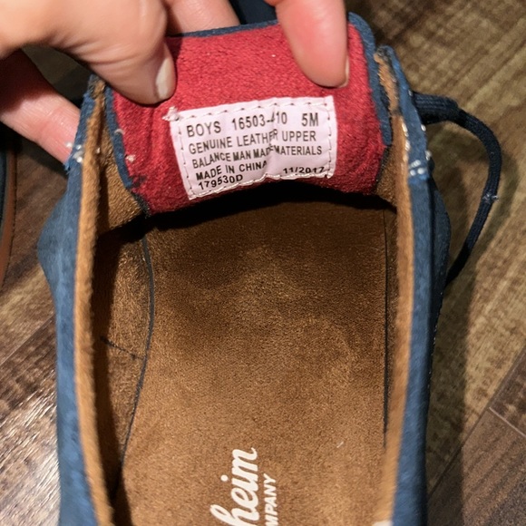 NWOT Florsheim Supacush Boys Blue suede shoes 5 - Picture 5 of 7